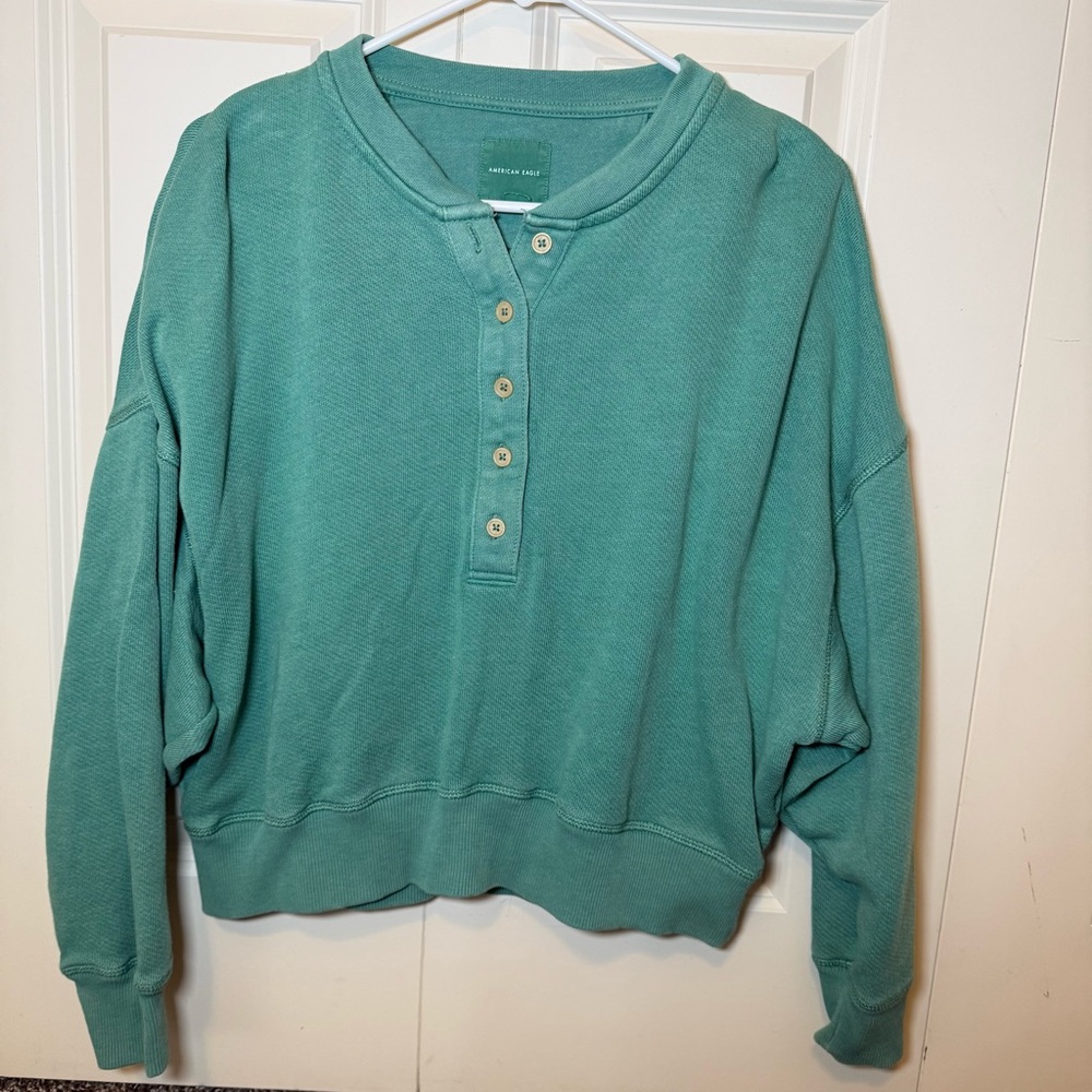 American Eagle Button-Up Sweatshirt